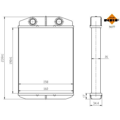 54377 Wärmetauscher, Innenraumheizung