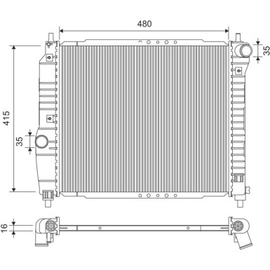 Valeo | Kühler, Motorkühlung | 735157