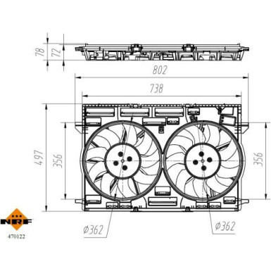 470122 Lüfter, Motorkühlung