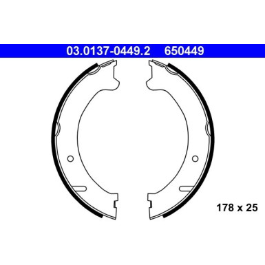 03.0137-0449.2 Bremsbackensatz, Feststellbremse