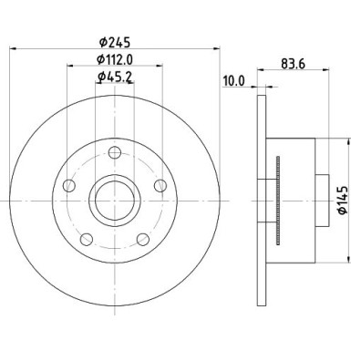 Hella Pagid | Bremsscheibe | 8DD 355 120-151