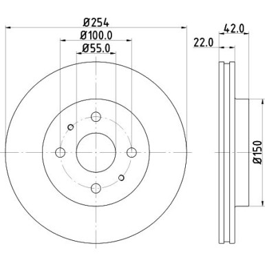 Hella | Bremsscheibe | 8DD 355 116-541