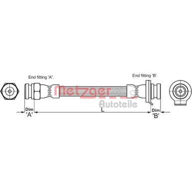 4118509 Bremsschlauch