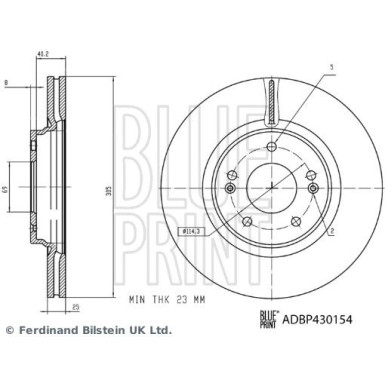 Blue Print | Bremsscheibe | ADBP430154