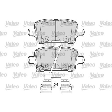 Valeo | Bremsbelagsatz, Scheibenbremse | 601684