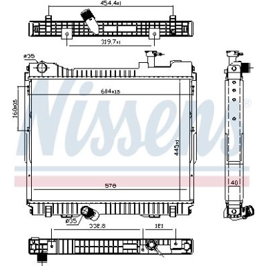 Nissens | Kühler, Motorkühlung | 68742