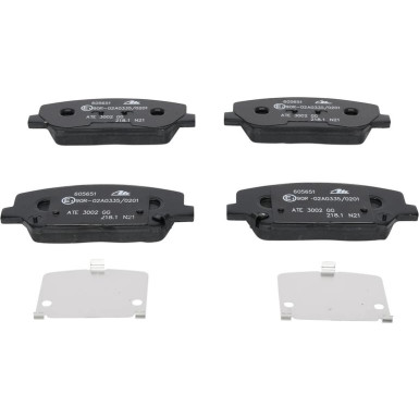 ATE | Bremsensatz, Scheibenbremse | 24.0128-0234.1 + 13.0460-5651.2