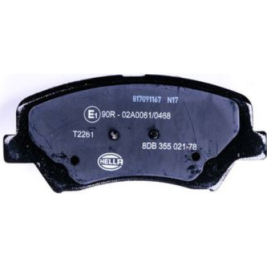 Hella | Bremsbelagsatz, Scheibenbremse | 8DB 355 021-781