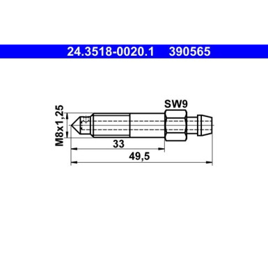 ATE | Entlüfterschraube/-ventil | 24.3518-0020.1