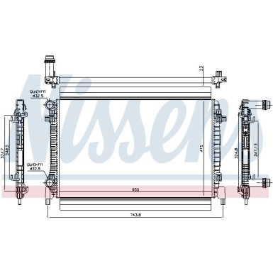 Nissens | Kühler, Motorkühlung | 65327