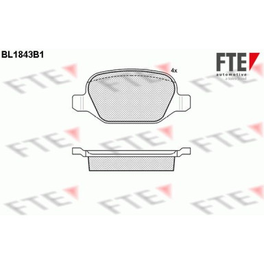 FTE | Bremsbelagsatz, Scheibenbremse | 9010422