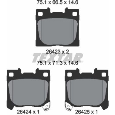 2642301 Bremsbelagsatz, Scheibenbremse