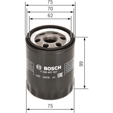 BOSCH F 026 407 027 Ölfilter BOSCH F 026 407 027 Ölfilter