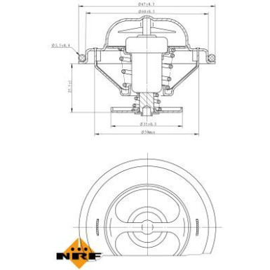 NRF Thermostat, Kühlmittel EASY FIT 725073