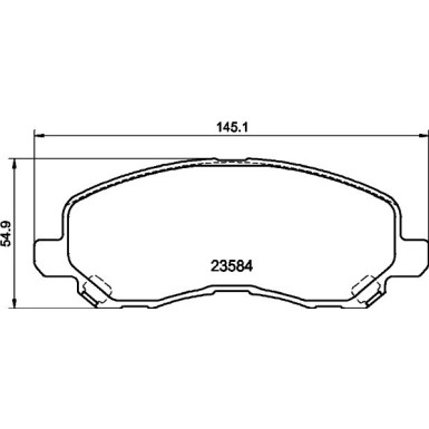 Hella | Bremsbelagsatz, Scheibenbremse | 8DB 355 009-671