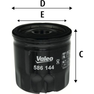 VALEO 586144 Ölfilter M20x1.5, Anschraubfilter