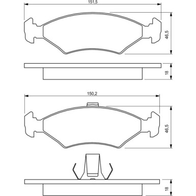 0 986 424 462 Bremsbelagsatz, Scheibenbremse