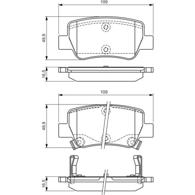 BOSCH Bremsbelagsatz, Scheibenbremse 0 986 494 403