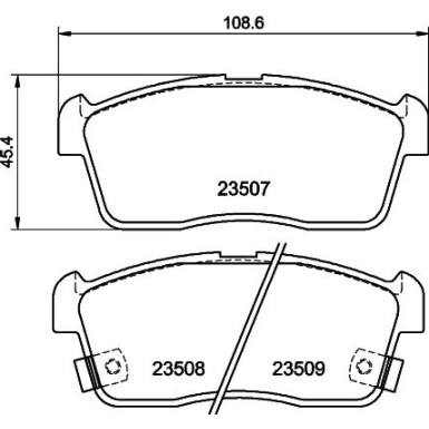 8DB 355 009-631 Bremsbelagsatz, Scheibenbremse
