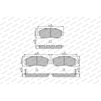 FDB4161 Bremsbelagsatz, Scheibenbremse PREMIER