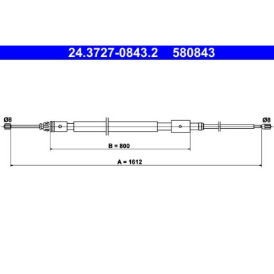 24.3727-0843.2 Seilzug, Feststellbremse