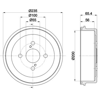 Hella | Bremstrommel | 8DT 355 301-501