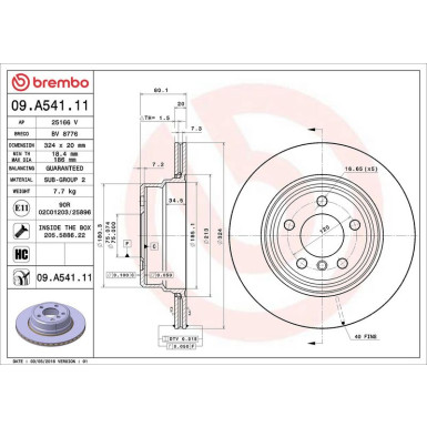 Brembo | Bremsscheibe | 09.A541.11