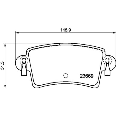 Hella | Bremsbelagsatz, Scheibenbremse | 8DB 355 009-421