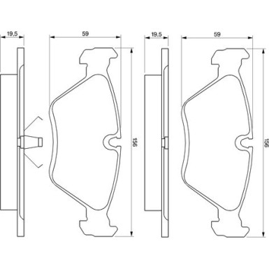 0 986 461 752 Bremsbelagsatz, Scheibenbremse