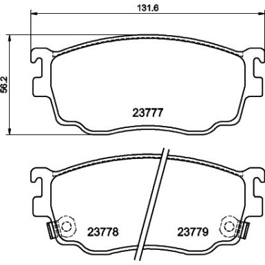 Hella | Bremsbelagsatz, Scheibenbremse | 8DB 355 011-561