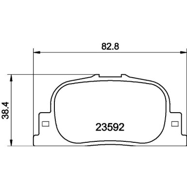 Hella | Bremsbelagsatz, Scheibenbremse | 8DB 355 010-001