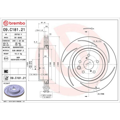 Brembo | Bremsscheibe | 09.C181.21