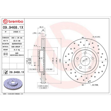 Brembo | Bremsscheibe | 09.9468.1X