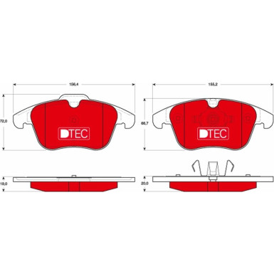 GDB1683DTE Bremsbelagsatz, Scheibenbremse DTEC COTEC