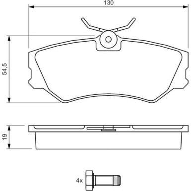 BOSCH Bremsbelagsatz, Scheibenbremse 0 986 460 941