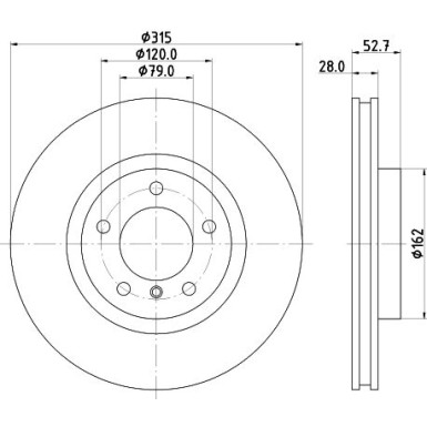 8DD 355 104-111 Bremsscheibe PRO