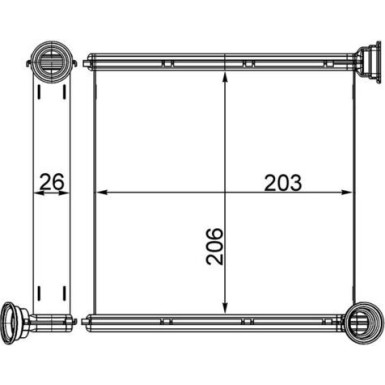 Mahle | Wärmetauscher, Innenraumheizung | AH 256 000S