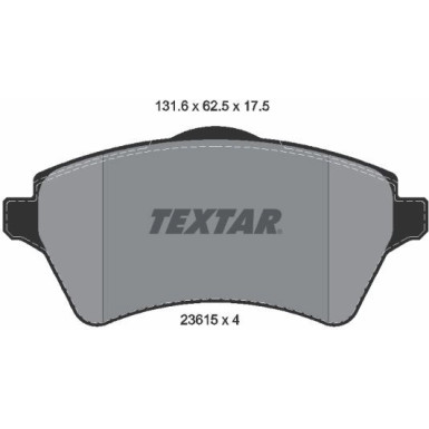 Textar Bremsbelagsatz, Scheibenbremse Q+ 2361501