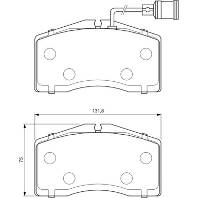 0 986 424 664 Bremsbelagsatz, Scheibenbremse
