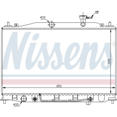 Nissens | Kühler, Motorkühlung | 67503
