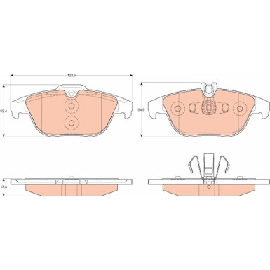GDB2051 Bremsbelagsatz, Scheibenbremse