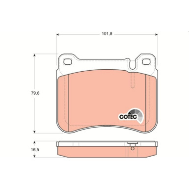 GDB1693 Bremsbelagsatz, Scheibenbremse COTEC