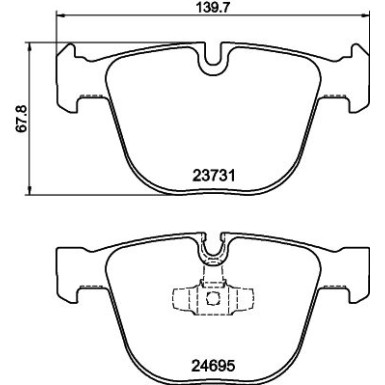 Hella | Bremsbelagsatz, Scheibenbremse | 8DB 355 014-141