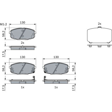 0 986 424 393 Bremsbelagsatz, Scheibenbremse