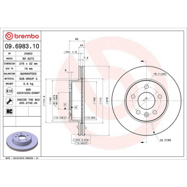 Brembo | Bremsscheibe | 09.6983.10