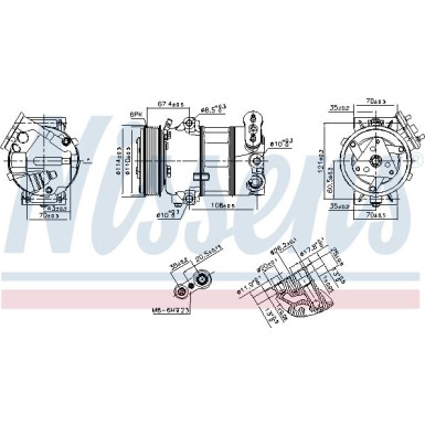 Nissens | Kompressor, Klimaanlage | 890339