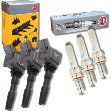 3x NGK 48408 Zündspule U5153 + 94224 Zündkerze IKER7A8EGS 3x NGK 48408 Zündspule U5153 + 94224 Zündkerze IKER7A8EGS