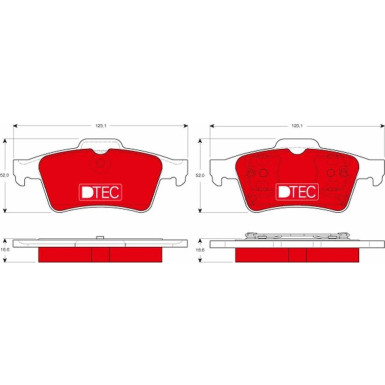 GDB1469DTE Bremsbelagsatz, Scheibenbremse DTEC COTEC