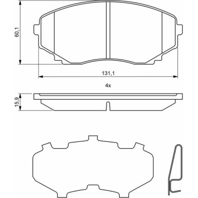 0 986 494 855 Bremsbelagsatz, Scheibenbremse 0 986 494 855 Bremsbelagsatz, Scheibenbremse