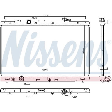 Nissens | Kühler, Motorkühlung | 606444